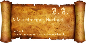 Nürnberger Norbert névjegykártya